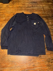 Camiseta Carhartt Force FR 2112 Cat 2 Manga Larga Resistente al Fuego Talla M Azul Marino - Imagen 1 de 9