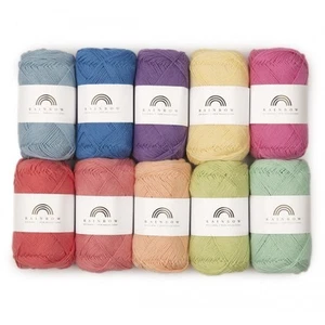 30ct Hobbii Rainbow Cotton 8/4 Color Packs 5, 6 & 10 - Picture 1 of 5