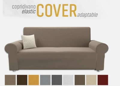 Copridivano ELASTICIZZATO Cover Adattabile 2 3 4 Posti Poltrona e Copricuscino - Immagine 1 di 2