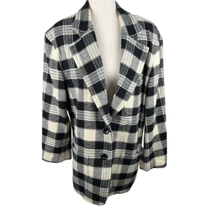 Rafaella Black and White Wool Blend Jacket Size M EUC - Picture 1 of 4