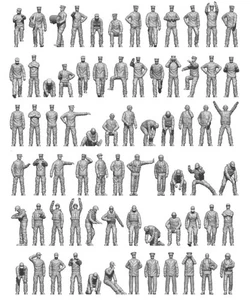 ION Models U350-003 1/350 Modern US Navy Ship crew 3d printed resin 72 figures - Picture 1 of 6