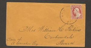 US Scott #11a used 3c 1852 Washington tied on cover Carbondale PA. sound conditi - Picture 1 of 2