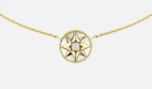 DIOR Rose des Vents Necklace Yellow Gold, Diamond and Mother-of-Pearl - Picture 1 of 4