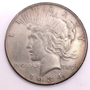 1934 S SILVER PEACE DOLLAR U.S. MINT COIN RARE KEY DATE - Picture 1 of 8
