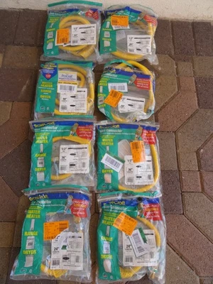 混合 (8) 件 Brasscraft 气体连接器 1/2 英寸,不锈钢,安全 + Plus — 第 1/4 张图片