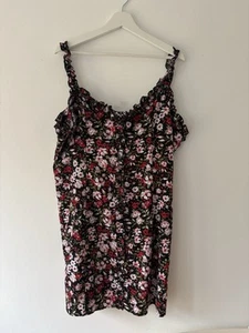 Boohoo Floral Ruffle Dress – Size UK 18 / US 14 - Picture 1 of 6