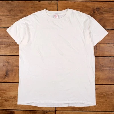Vintage Single Stitch T Shirt Blank 2XL 90s USA Made Christopher Hart White - Image 1 of 4