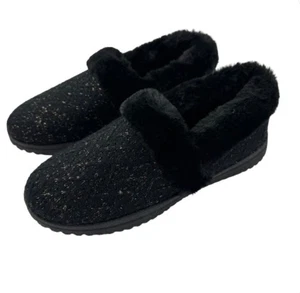 Skechers Cozy Lite Sweet Walk Strick Hausschuhe schwarz Kunstfell Memory Foam Damen 8,5 - Bild 1 von 10