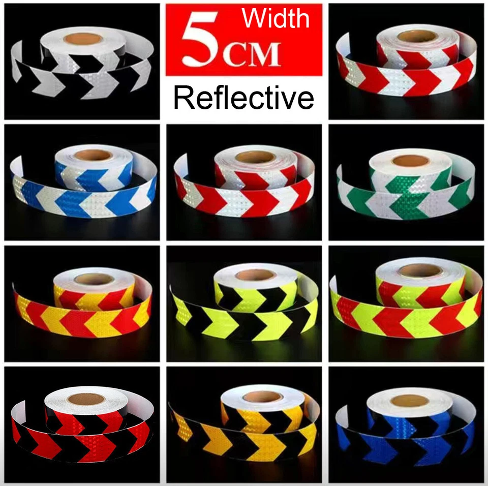 5cm Width Arrow Reflective Sticker for Car Truck - Night Safety Warning Decorati - Image 1 of 4