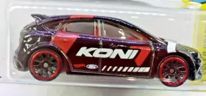 HW SPEED GRAPHICS KONI FORD FOCUS RS BLACK HOT WHEELS 1/64 DIECAST CAR - Picture 1 of 9