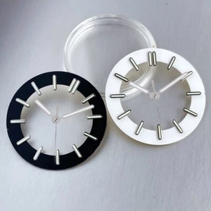 29mm Black White Transparent Skeleton Watch Dial Face Fit NH35 NH70 NH71 NH72 - Picture 1 of 10