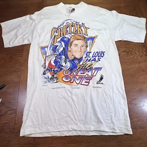 Vintage 1996 Wayne Gretzky St. Louis Blues Caricature Shirt Xplosion Size Large - Picture 1 of 12