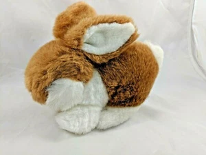 Juguete de peluche Dandee International marrón blanco conejo 8 pulgadas - Imagen 1 de 8