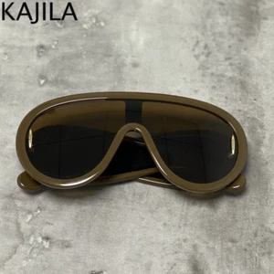 Oversized Wave Mask One-Piece Sunglasses Women Y2K Punk - Picture 1 of 33