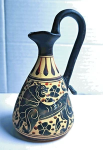 "Mini jarrón de cerámica de arte griego antiguo de 6"" reproducción de museo" - Imagen 1 de 6