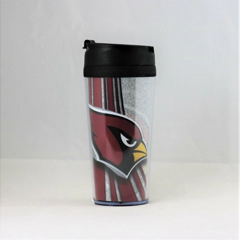 Arizona Cardinals NFL Licensed Acrylic 16oz Tumbler Coffee Mug w/wrap Insert Cover