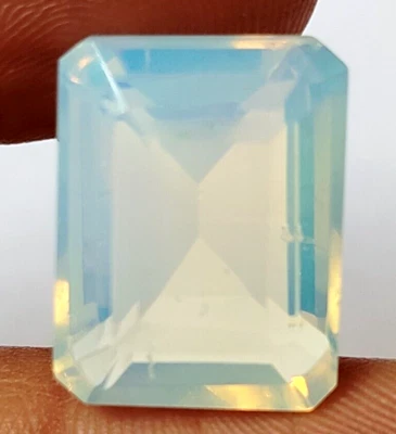 Piedra preciosa suelta AAA+ 18,6 quilates natural aciano ópalo azul australiano corte esmeralda Foto 1 de 4