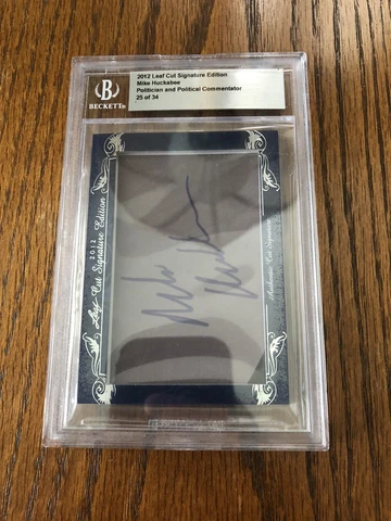 2012 Leaf Cut Signature Autograph Edition Mike Huckabee #25/34 Cover