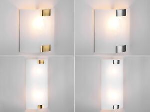 Designklassiker Wandlampen flach für Treppenhaus & Flur mit Glas Lampenschirm