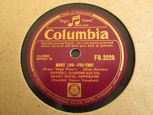Carroll Gibbons And The Savoy Hotel Orpheans: Mary Lou UK 10" 78RPM Shellac 3220 - Picture 1 of 2