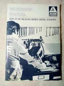 Acme Motori ADN37/45/48/54/60 Diesel Engine Workshop Service Manual. - Picture 1 of 7