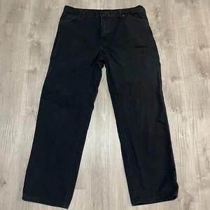 Dickies Mens Canvas Pants 38x32 Black Relaxed Fit Workwear Baggy Y2K - Picture 1 of 8