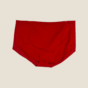 Lane Bryant Cacique 22/24 Cotton Full Brief Panty with Lace Red Cotton Blend