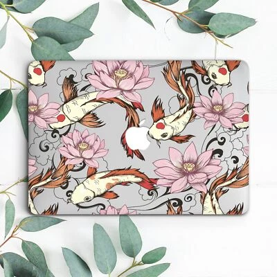 Estuche Rígido Floral Japonés Flores Pez Koi Para Macbook Pro 13 15 16 Air 13 Foto 1 de 3