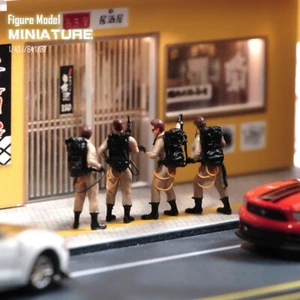 4pc 1/64 Soldier Man Scene Props Miniatures Figures Model For Cars Vehicles Toys - Picture 1 of 8