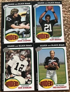 2004 TOPPS FAN FAVS RAIDERS "SILVER&BLACK ATTACK (STABLER,BRANCH,CASPER,BILETKOF - Picture 1 of 2