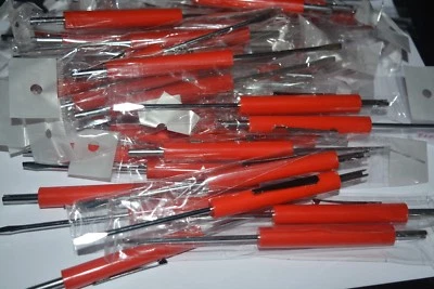 MINI FLAT SCREWDRIVER WITH TIRE HVAC VALVE CORE REMOVER TOP POCKET CLIP 100 PCS - Image 1 of 4