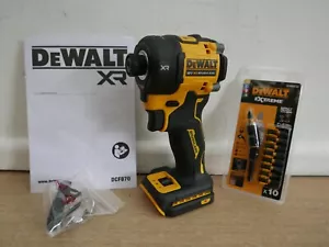 DeWalt DCF870 18v brushless hydraulic impact driver bare unit + DT70518T bitset - Picture 1 of 5