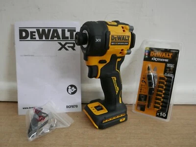DeWalt DCF870 18v brushless hydraulic impact driver bare unit + DT70518T bitset - Image 1 of 4
