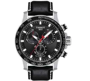 TISSOT Supersport Chrono T125.617.16.051.00 Quartz Black Dial Men's Watch 45.5mm - Picture 1 of 18