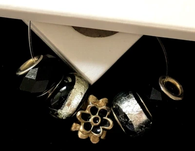 ASSORTED LARGE HOLE SPACER BEADS-GLASS BEADING FOR CRAFTS AND JEWELLERY MAKING - Image 1 of 3