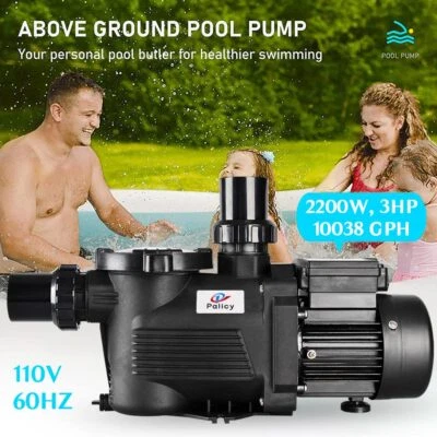 In/Above Ground Pool Pump High Flow Single Speed, 3HP,10038 GPH, 110V - Image 1 of 4