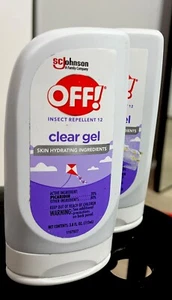 2 Bottles SC Johnson Off Insect & Mosquitoes Repellent 12 Clear Gel 3.8 Oz - Picture 1 of 1