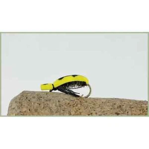 Beetles Trout Flies, 6 Pack Yellow Lady Birds, Size 10, Foam beetle Flies - Picture 1 of 1