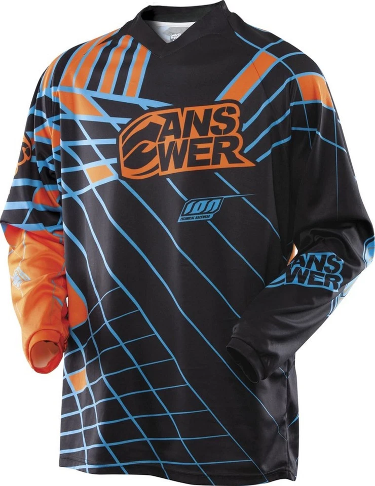 NOS ANSWER 457777 A13 ION JERSEY BLACK ORANGE SIZE MENS XL - Image 1 of 1