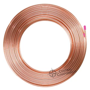 SOFT DRAWN 1/2" 12.7MM OD, 18 METRE ROLL (18M), PANCAKE COPPER TUBE AIR CON COIL - Picture 1 of 2