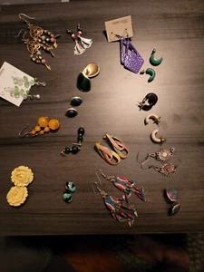Lot Drop Dangle Earrings For Pierced Ears Jewelry Colorful Wedding Loops - Picture 1 of 8