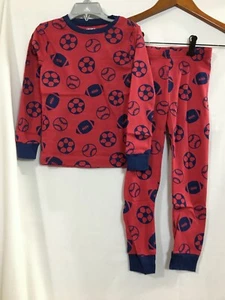 New Carter's Boys Sports Pajama set Snug Fit Long Sleeve Sz 5 red - Picture 1 of 4