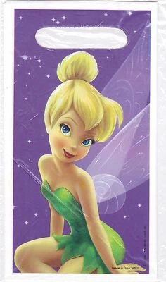 8 个迪士尼小叮当仙女塑料战利品/礼品袋生日派对用品 — 第 1/2 张图片