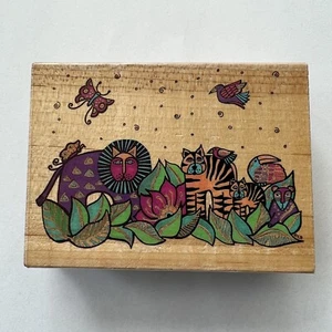 Secret Jungle Laurel Burch Designs Rubber Stamp All Night Media Animals 949J - Picture 1 of 11