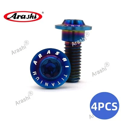 4PCS Rear Brake Disc M8 Bolts Fit Kawasaki Ninja ZX-6R 600 1995-2001 2007-2016 - Image 1 of 4