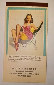 Vintage April 1959 Advertising Pin Up Girl Mini Calendar "Who, Me?" - Bild 1 von 4
