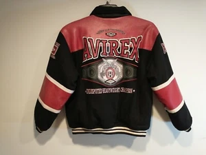 Chaqueta Universitaria Avirex Champion Mezcla Lana Hombres Jóvenes Talla 16-18 Negra Roja ¡Rara! - Imagen 1 de 24