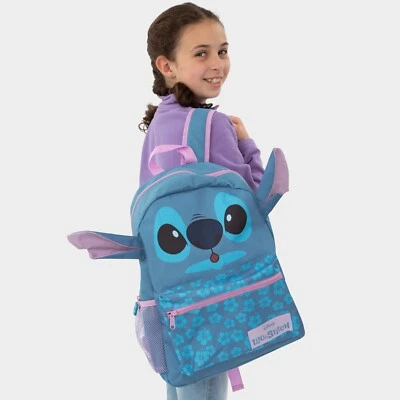 Disney Lilo And Stitch Backpack With 3D Ears | Stitch School Bag | Disney Bag