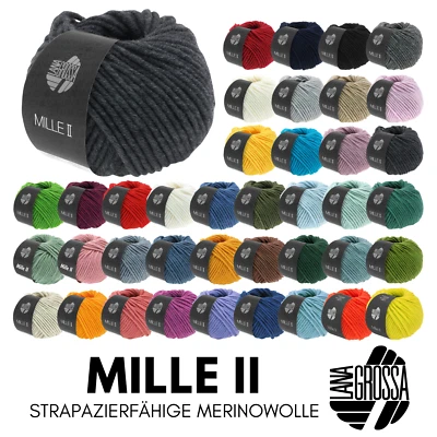 Lana Grossa MILLE II strapazierfähiges Mischgarn mit Merinowolle 55 m - Bild 1 von 4