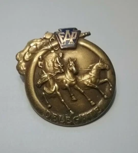 Fireman's Association of Pennsylvania (FAP) Enamel Delegate Badge, c. 1890! - Picture 1 of 2
